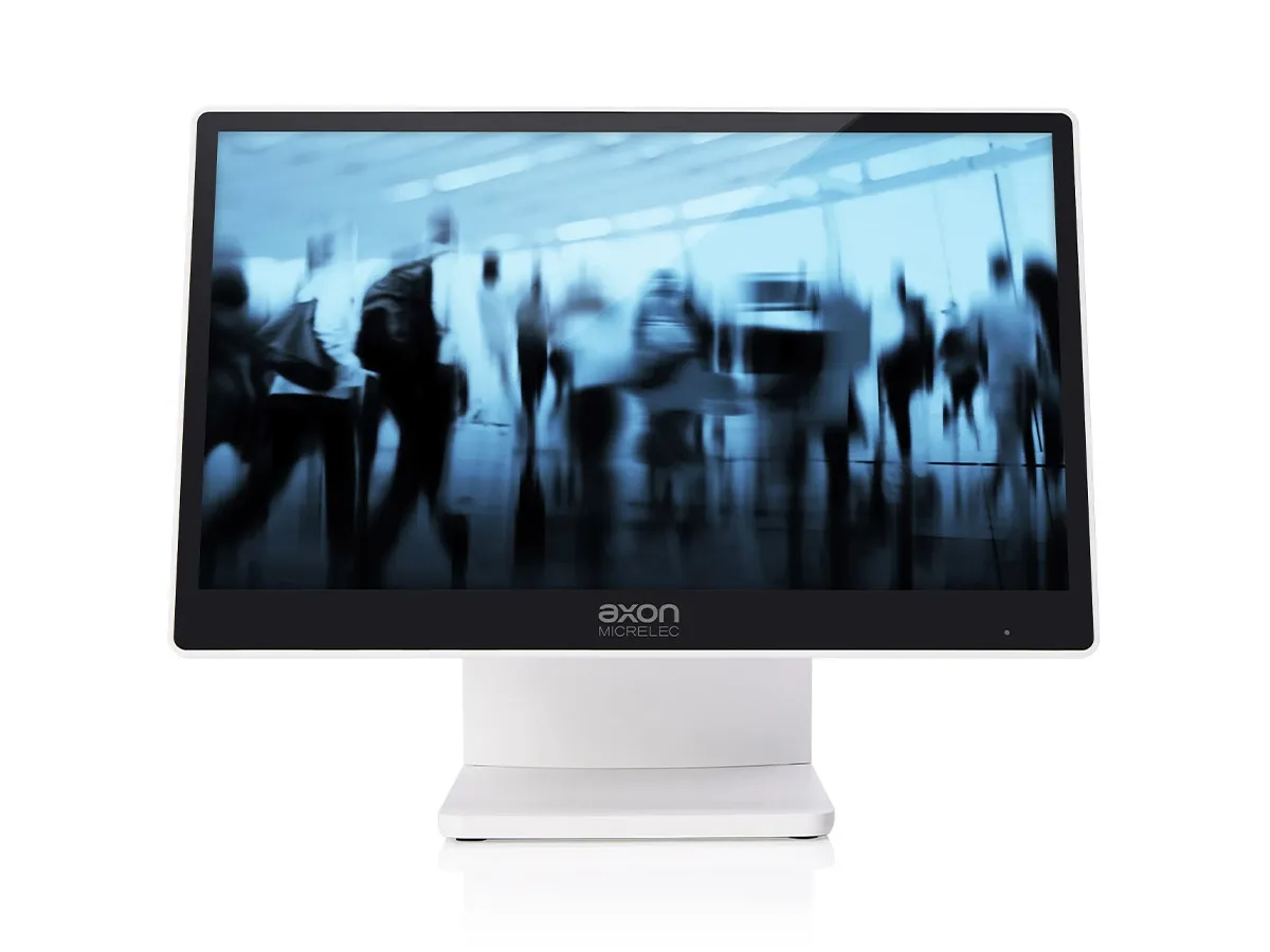 Vista frontale del monitor LED 15.6 pollici Full HD true flat del sistema POS P1700 AB