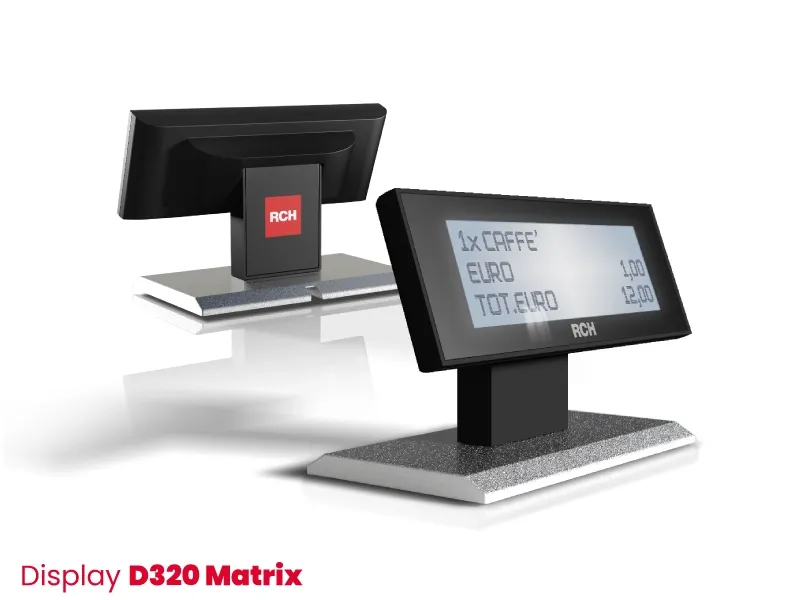 Display RCH D5 — Schermo a colori con dettagli transazione ad alta risoluzione