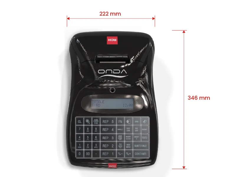 RCH Onda RT — Vista laterale con dimensioni