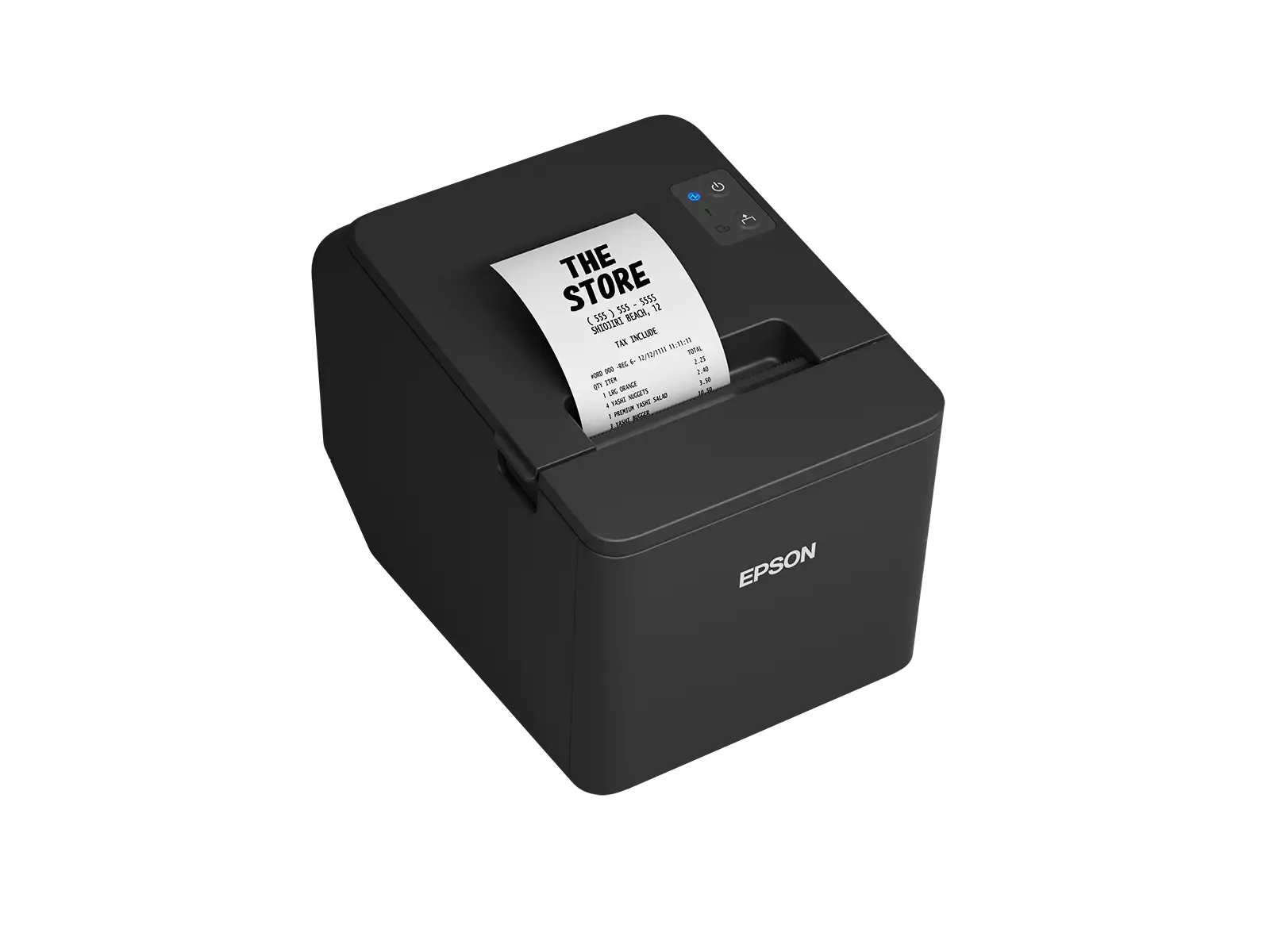 Esempio di scontrino stampato con ottimizzazione dei margini inferiori e superiori tramite la tecnologia di risparmio carta Epson